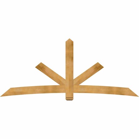 Ekena Millwork Alberta Rough Sawn Timber Gable Bracket, Western Red Cedar, 108"W x 45"H x 2"D x 6"F, 10/12 Pitch GBW108X45X0206ALB00RWR